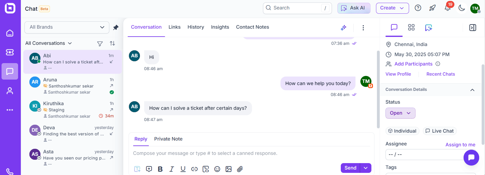 Chat AI Copilot support for AI-powered responses
